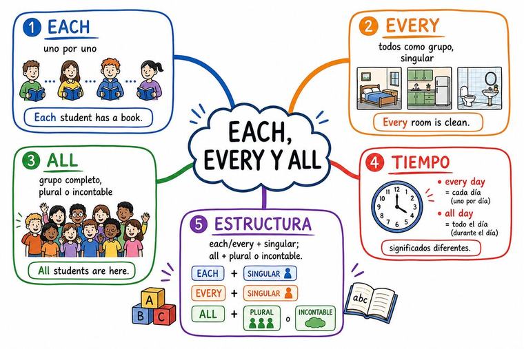Muestra de mapa mental de inglés en español 2