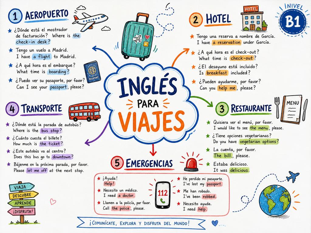 Muestra de mapa mental de inglés en español 2